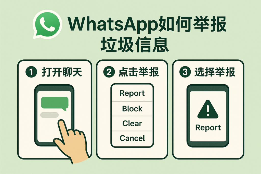 WhatsApp 如何举报垃圾信息