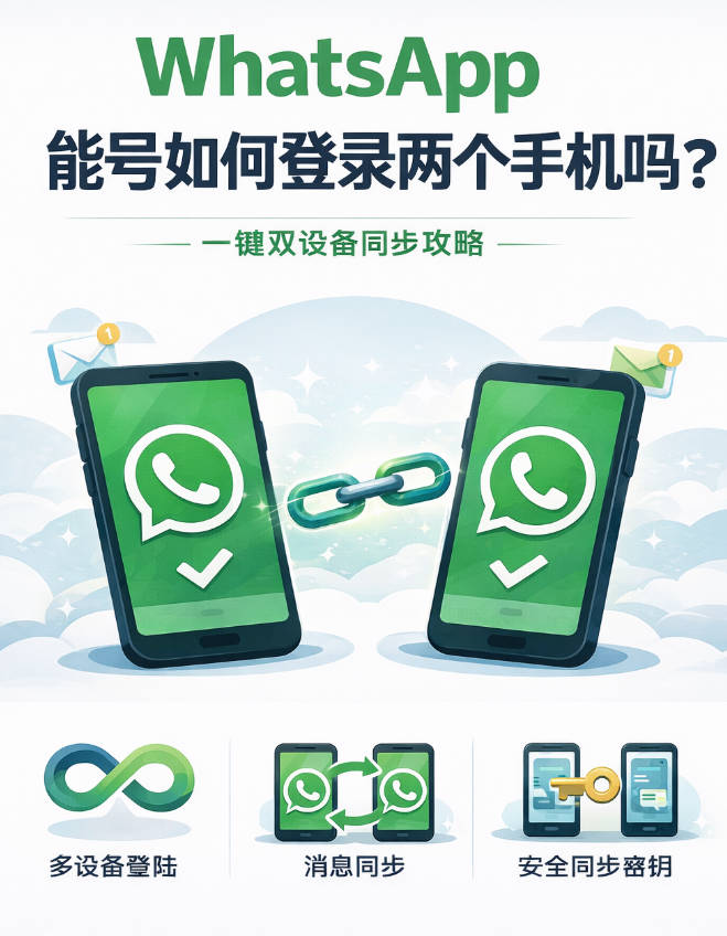 WhatsApp能同时登录两个手机吗