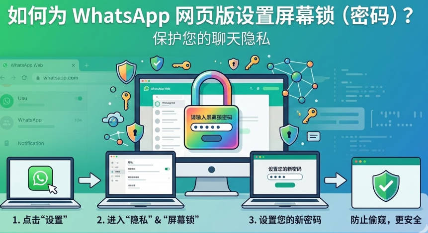 如何为 WhatsApp 网页版设置屏幕锁