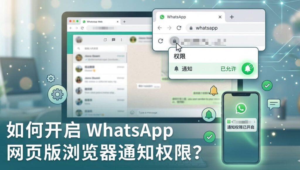 如何开启 WhatsApp 网页版浏览器通知权限