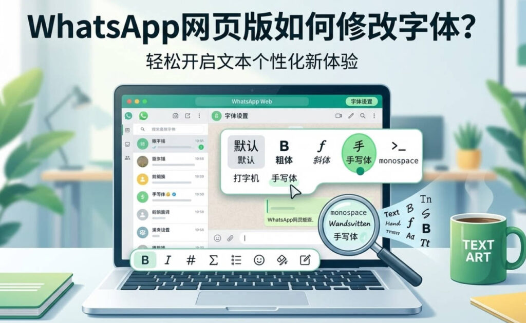 WhatsApp网页版如何修改字体
