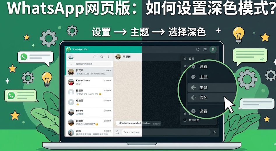WhatsApp网页版如何设置深色模式